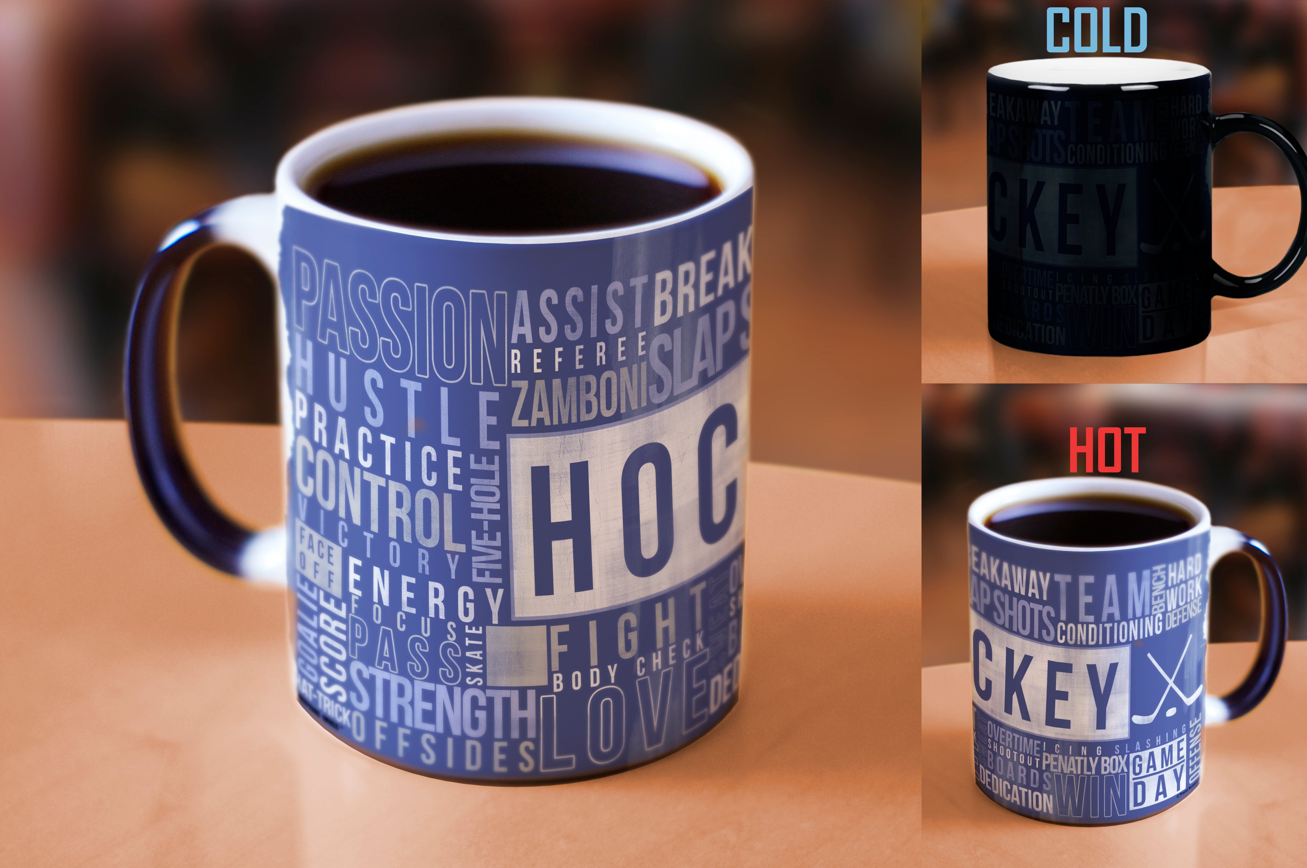 Sports Collection (Hockey Words) Morphing Mugs® Heat-Sensitive Mug MMUG448